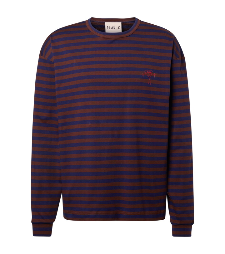 Photo: Plan C Striped cotton jersey T-shirt