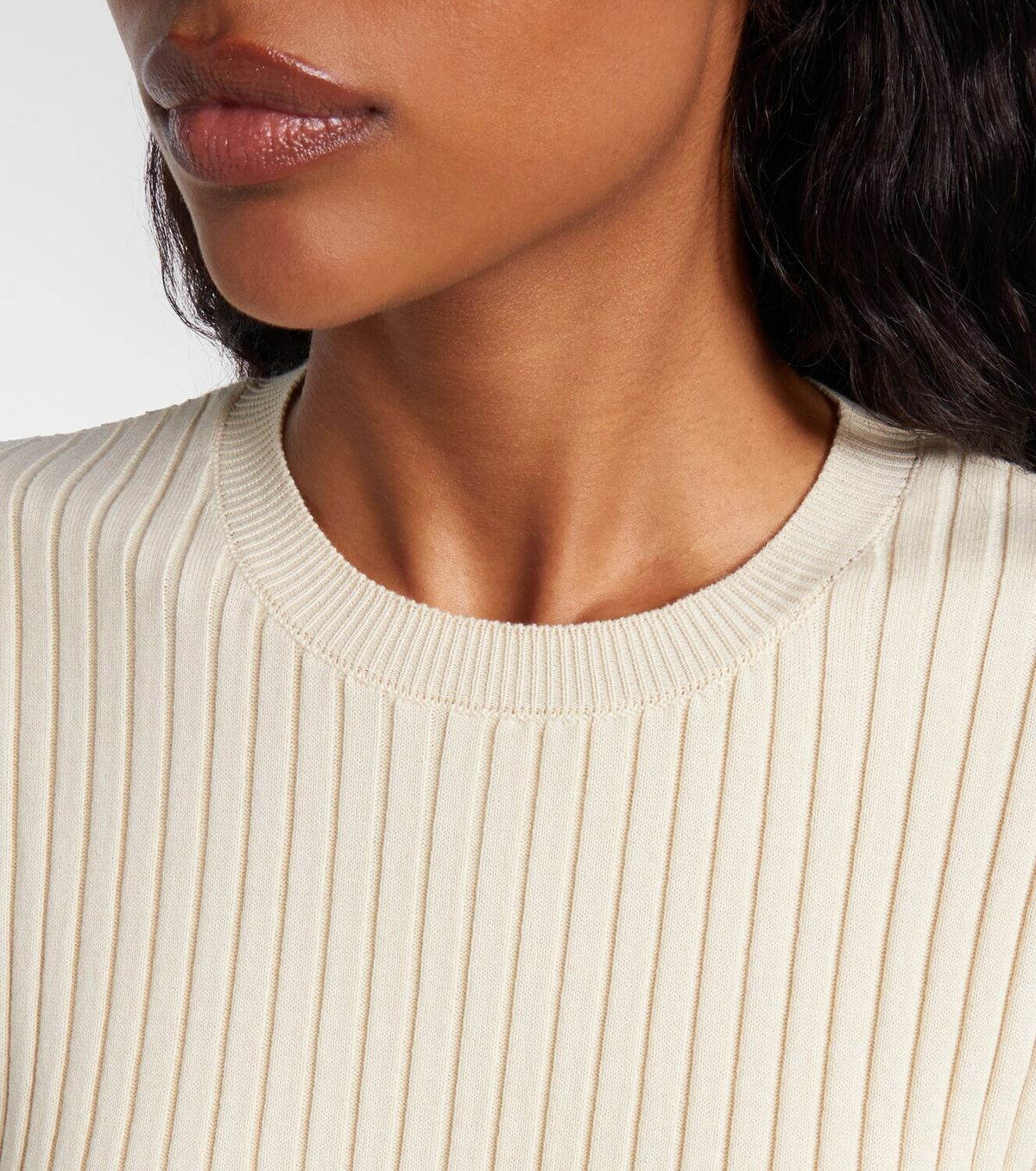 Stella McCartney Ribbed-knit cotton top