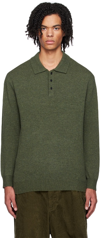 Photo: BEAMS PLUS Green Zip Sweater
