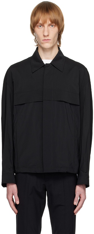Photo: Solid Homme Black Button-Down Jacket