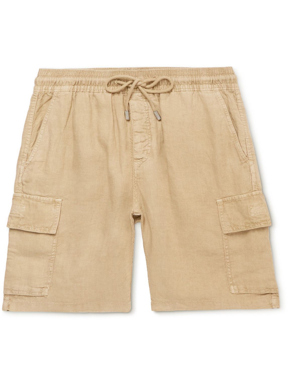 VILEBREQUIN Straight-Leg Linen Drawstring Cargo Shorts for Men