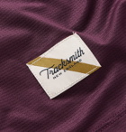 Tracksmith - Twilight Striped Stretch-Mesh T-Shirt - Burgundy
