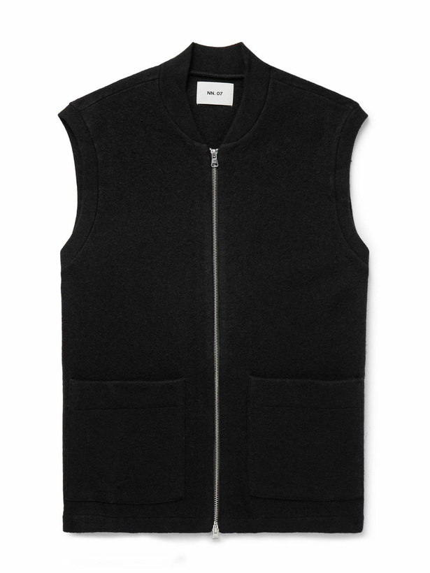 Photo: NN07 - 6398 Boiled Wool Gilet - Black
