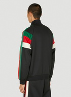 Stripe Track Jacket in Black