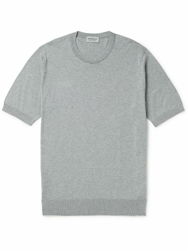 Photo: John Smedley - Kempton Slim-Fit Sea Island Cotton T-Shirt - Gray
