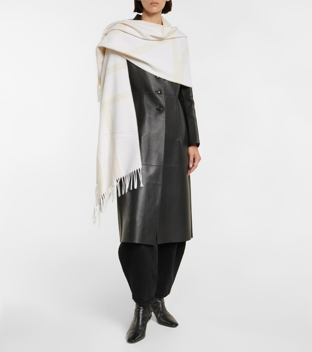 Toteme - Monogram jacquard wool scarf Toteme