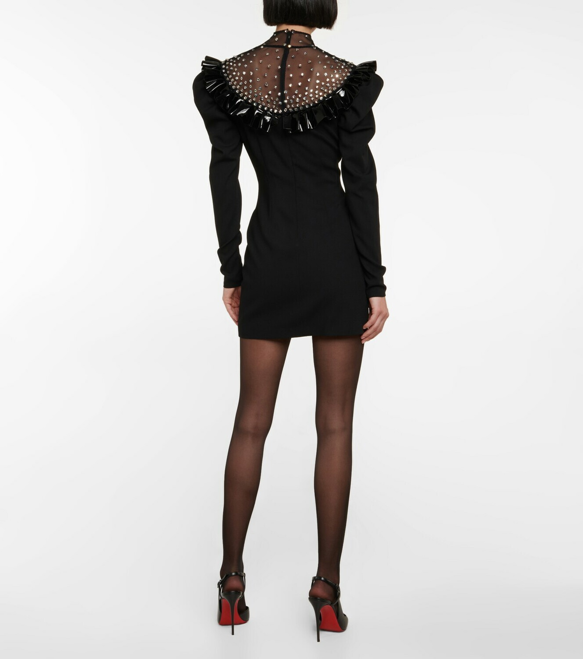 Alessandra Rich Embellished wool-blend minidress Alessandra Rich