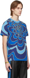 Marni Blue & Yellow Floral Logo T-Shirt