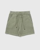 Oas Dusty Green Porto Waffle Shorts Green - Mens - Casual Shorts