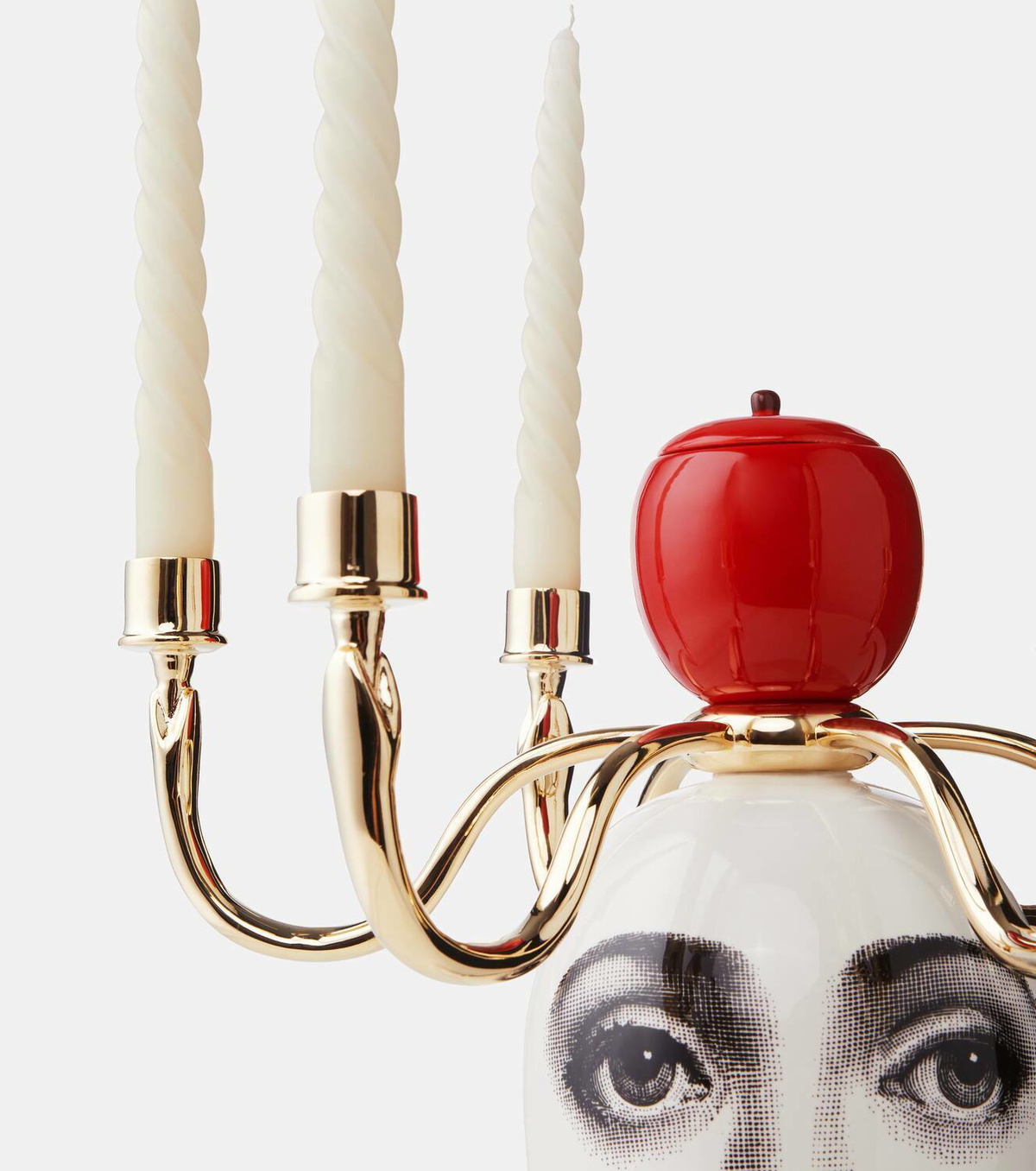 Fornasetti Sul Tardi candle holder with scented candles