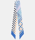 Ferragamo Gancini printed silk twill scarf