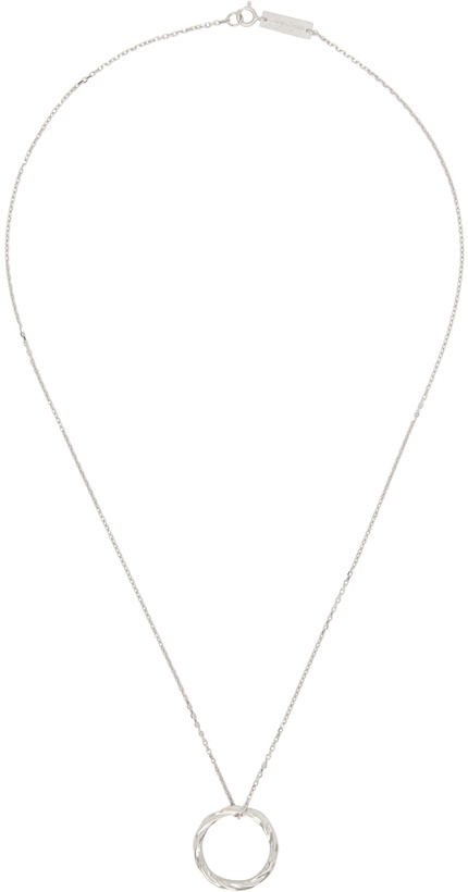 Photo: Maison Margiela Silver Twisted Pendant Necklace