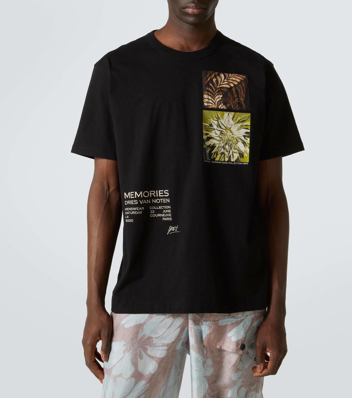 Dries Van Noten Printed cotton jersey T-shirt Dries Van Noten