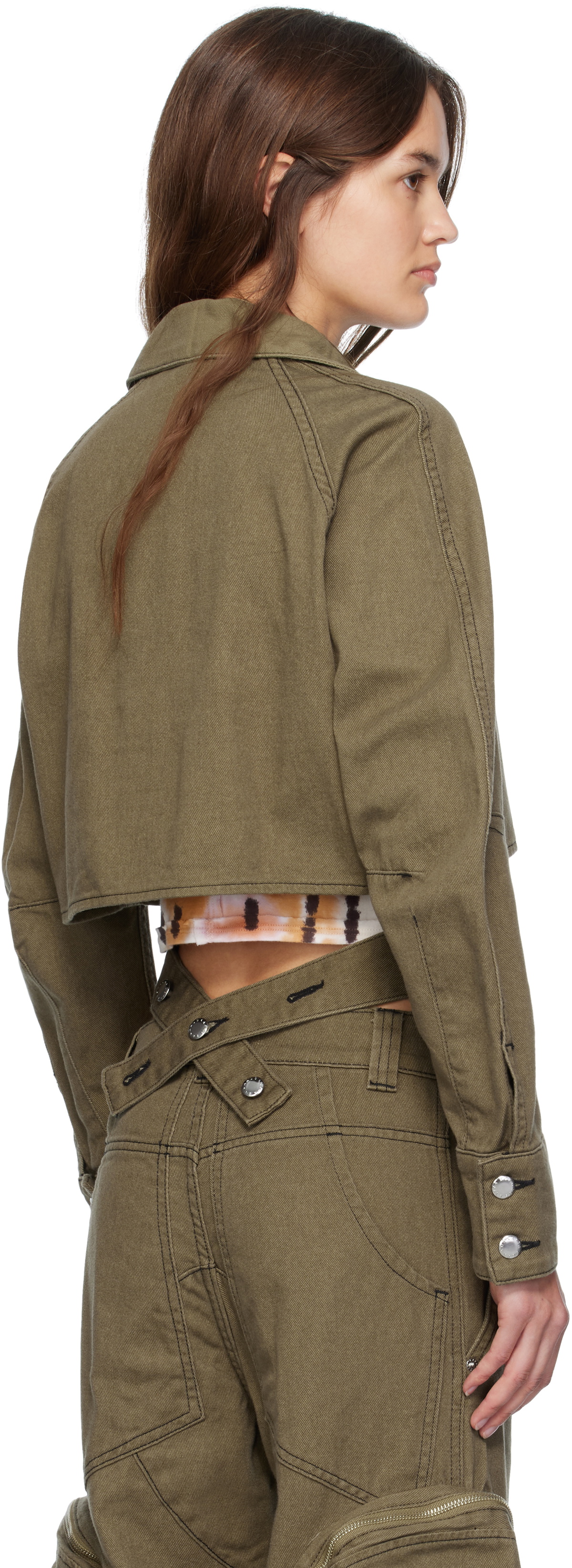 Eckhaus Latta Khaki Ellipse Denim Jacket