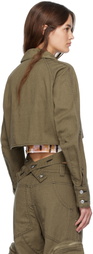 Eckhaus Latta Khaki Ellipse Denim Jacket