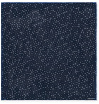 Lanvin - Polka-Dot Silk Pocket Square - Navy