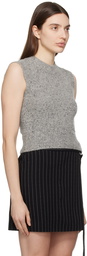 AMI Paris Gray Sleeveless Sweater