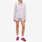 Sporty & Rich Women's Src Tencel Shirt in Purple Striped