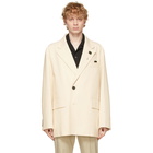 Solid Homme Off-White Twill Blazer