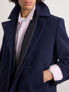 Anderson & Sheppard - Double-Breasted Wool and Cashmere Peacoat - Blue