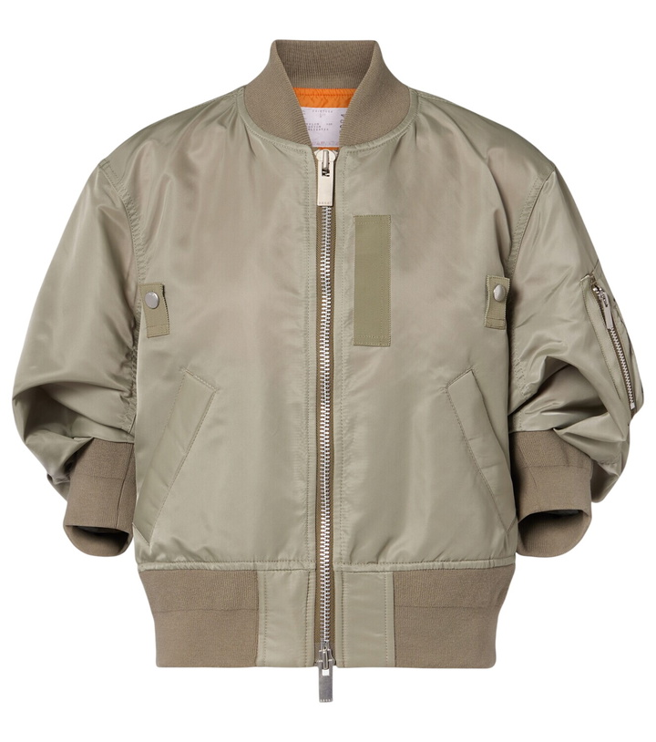 Photo: Sacai Cropped bomber jacket