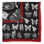 Alexander McQueen Black and White Inked Butterfly Shawl