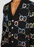 GG Jacquard Cardigan in Black