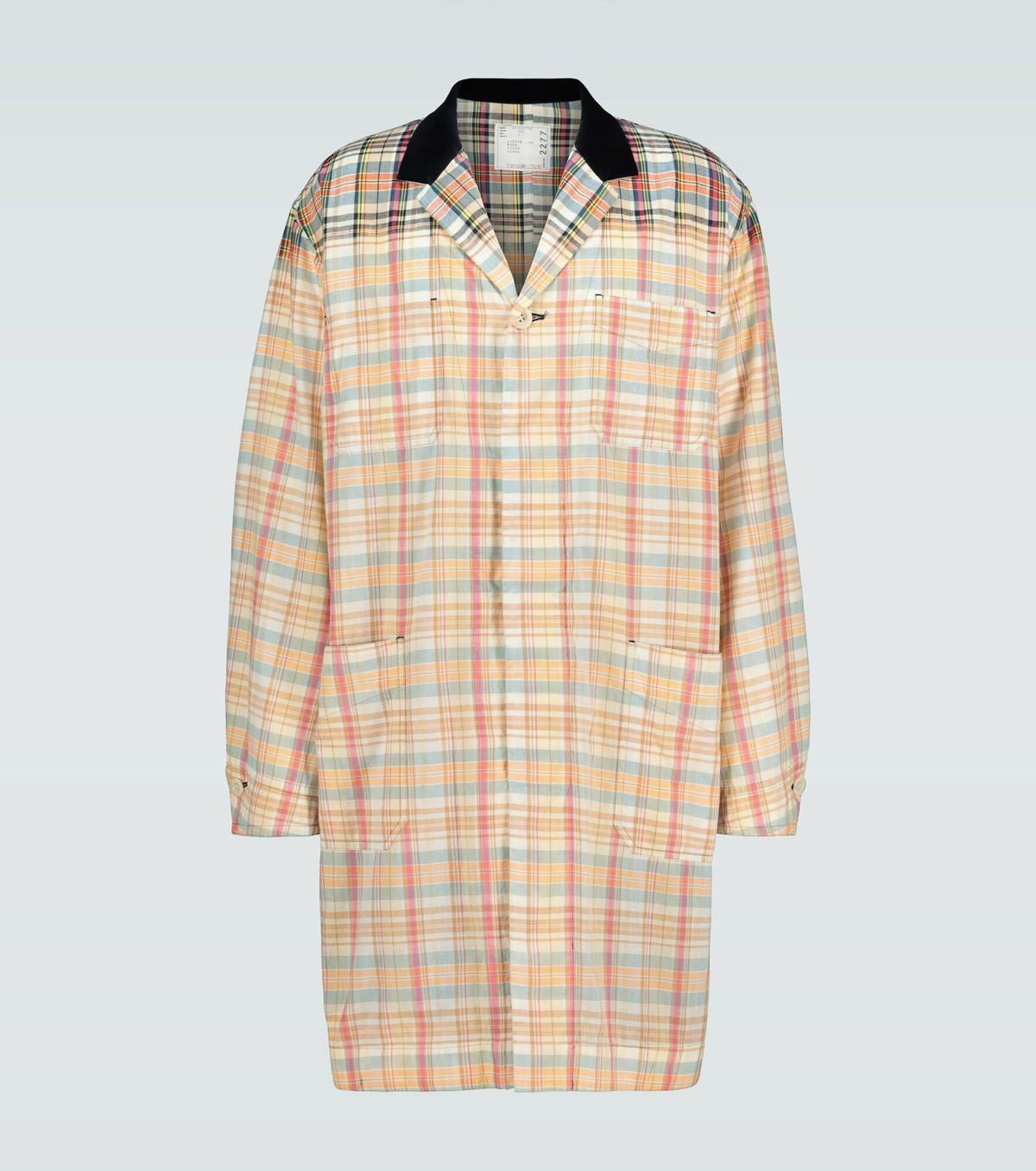 Sacai - Madras checked coat Sacai