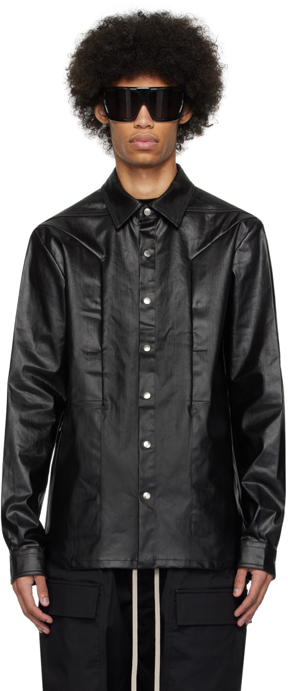 Rick Owens Black Fogpocket Shirt Rick Owens