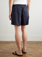 Valentino Garavani - Straight-Leg Printed Cotton-Poplin Bermuda Shorts - Blue