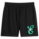 Champion for E by END. Mesh Shorts 'Emerald' in Black