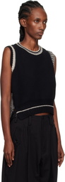 Y's Black Design Knit Sweater