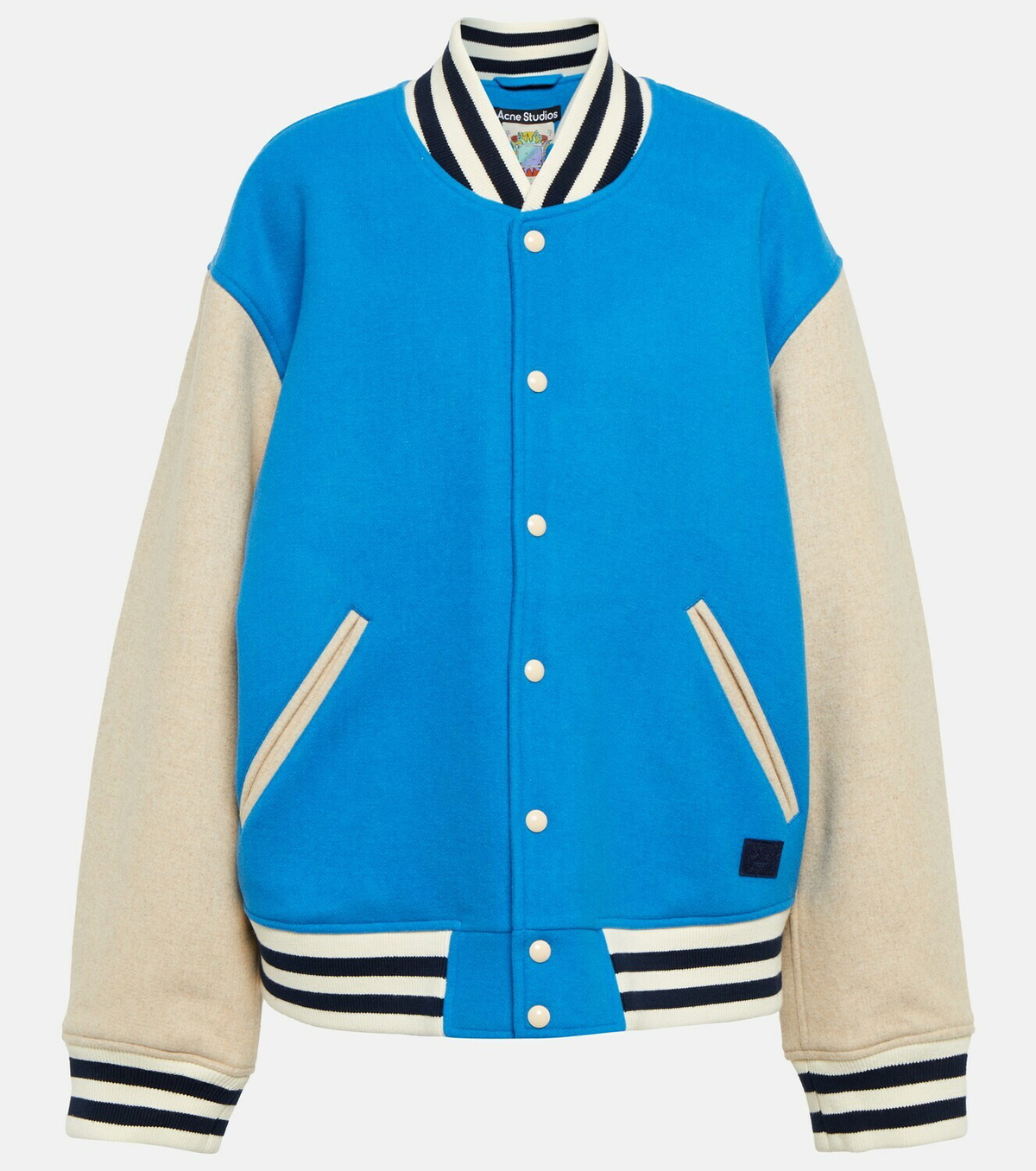 Acne Studios Olana Gradient Bomber Jacket in Blue