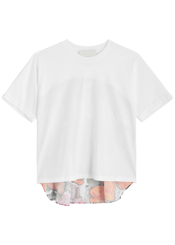 Photo: 3.1 Phillip Lim Floral-print Cotton-blend T-shirt White And Multi