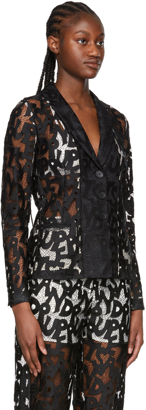 Puppets and Puppets Black Polyester Blazer