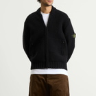 Stone Island Men's Pure Wool Bomber Jacket in Black