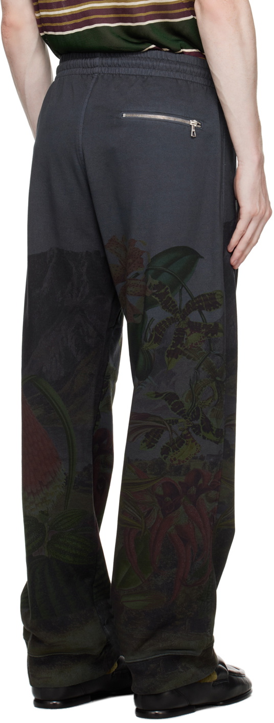 Dries Van Noten Black Printed Sweatpants Dries Van Noten