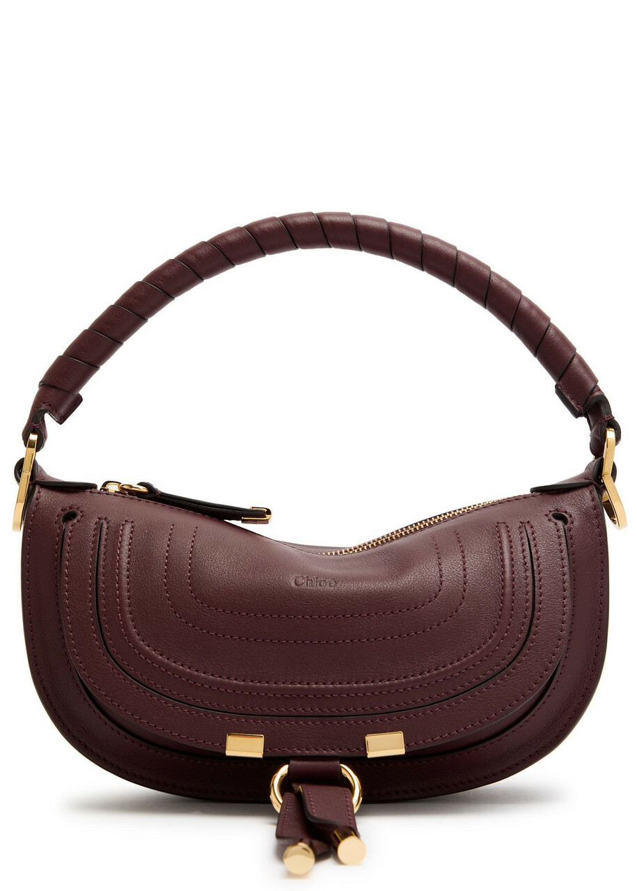 Chloe Marcie Mini Leather Shoulder bag - Dark Purple - One Size