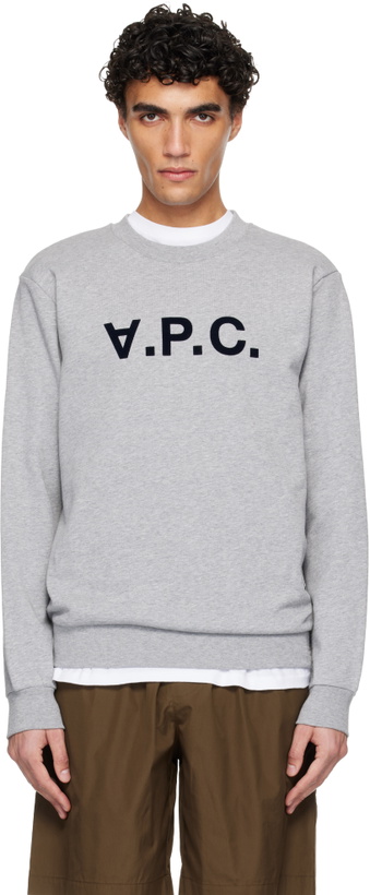 Photo: A.P.C. Gray Standard Grand 'VPC' Sweatshirt