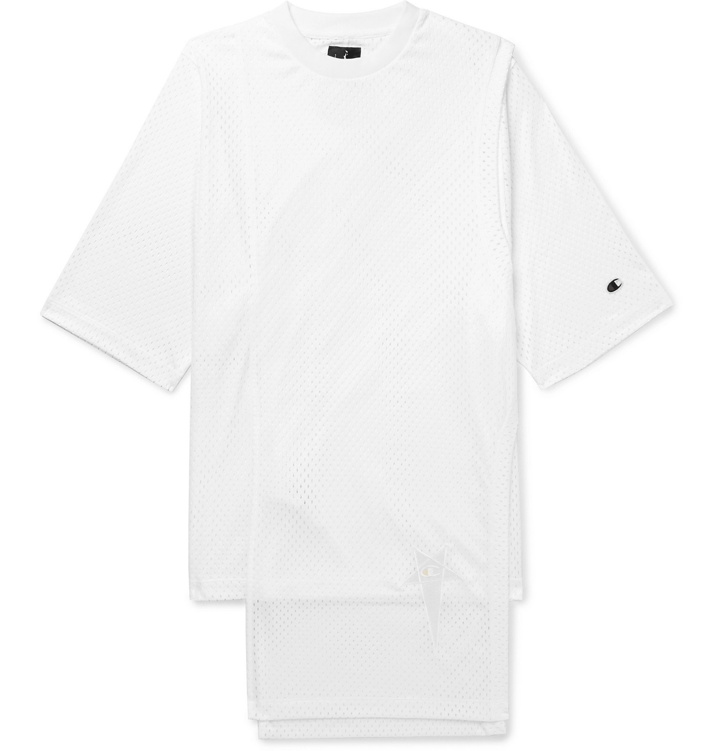 Photo: Rick Owens - Champion Toga Mesh T-Shirt - White