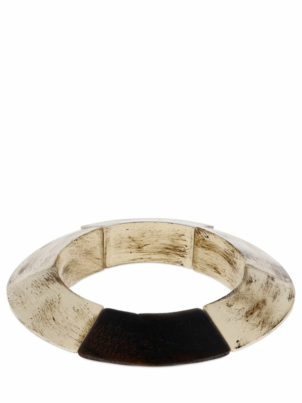 Photo: SAINT LAURENT - Spinner Brass & Wood Bangle