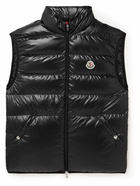 Moncler - Aube Slim-Fit Logo-Appliquéd Quilted Shell Down Gilet - Black