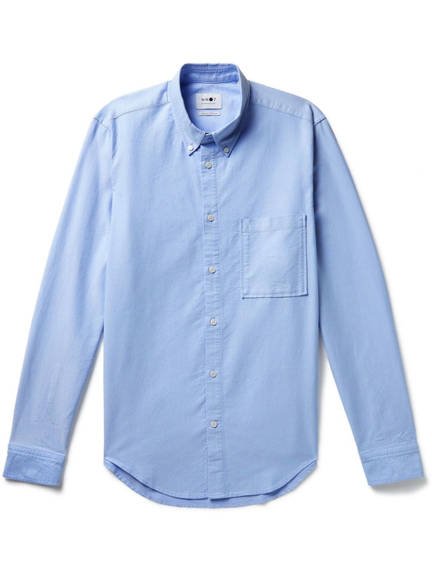 Photo: NN07 - Arne Button-Down Collar Supima Cotton Oxford Shirt - Blue