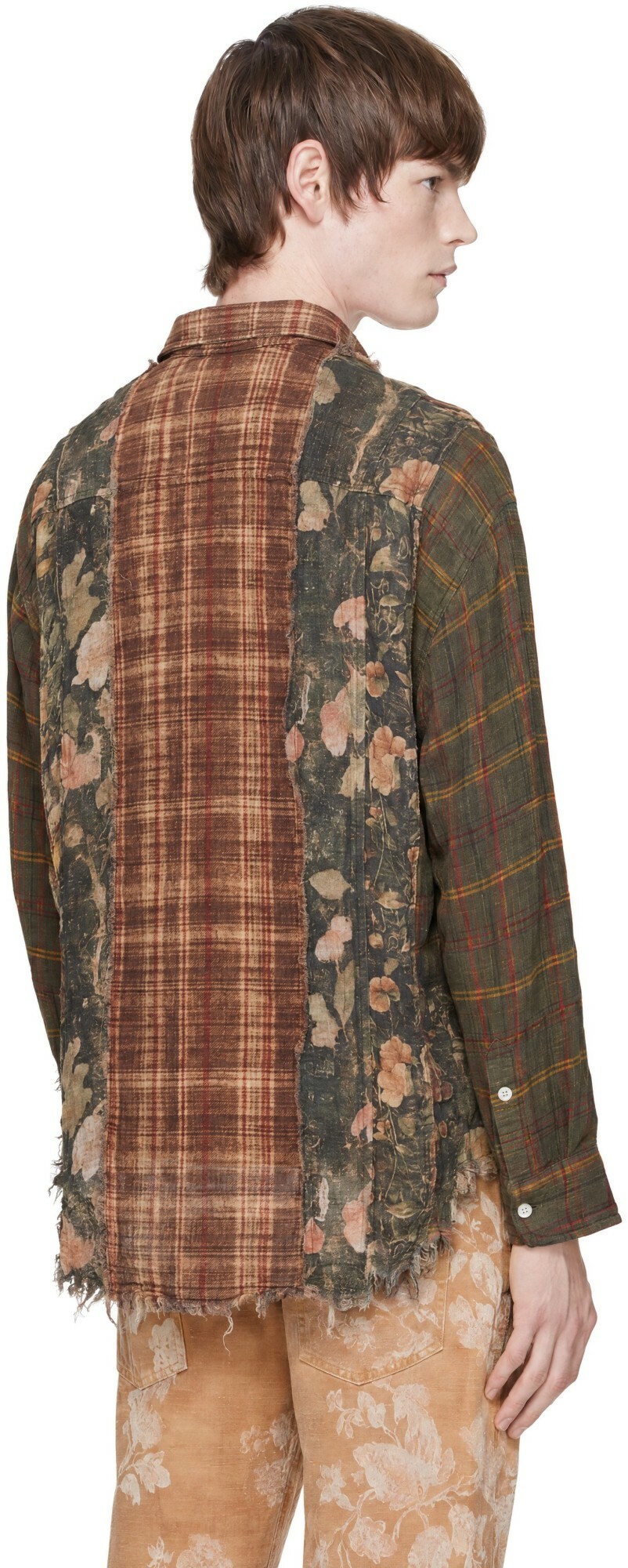 R13 Brown Drop Neck Shirt