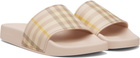 Burberry Pink Check Slides