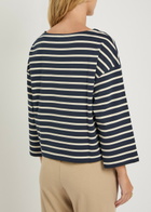 Weekend Max Mara Campale Striped Cotton-jersey top Navy