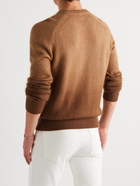 TOM FORD - Dip-Dyed Cashmere, Mohair and Silk-Blend Sweater - Brown