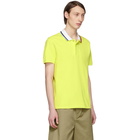 Kenzo Yellow Colorblocked Fitted Polo