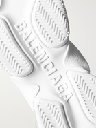 BALENCIAGA - Triple S Mesh and Faux Leather Sneakers - White