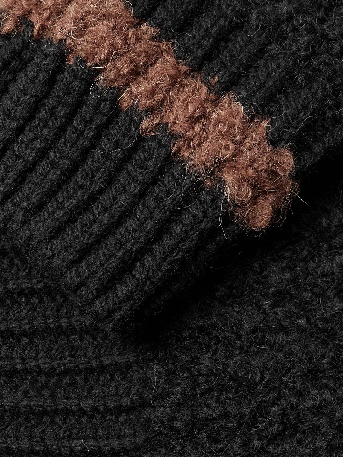 A Kind Of Guise - Ribbed-Knit Virgin Wool-Blend Cardigan - Black